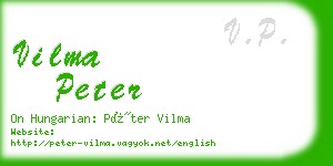 vilma peter business card